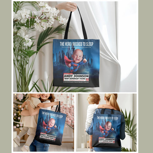 Personalized Baby Superman Tote – Personalized “Baby Superman” Gift for Moms & Babies